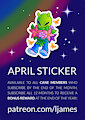 April Patreon sticker
