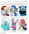 Six Anthro Characters by SquishySissy