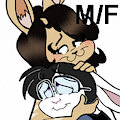 Giving love to the white rabbit