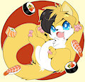yum yum sushi, draw by Slushie-Nyappy-Paws by rajak