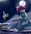 terra at night in the beach