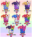 BUY NOW: Pride Icecream Bunny Pile Charm/Stickers by mcpippypants