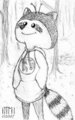 Earth-loving alien raccoon by ittmi
