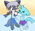 Ace learning how to swim by Acelionheart