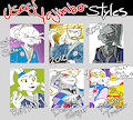 Usagi in different styles