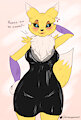 Twitter poll: Renamon in Lingerie fanart