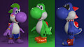 Triple Yoshi pack for Blender (outdated) - Updated