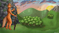 Hiking in the sunset -|comm|-
