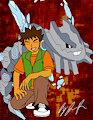 Brook and mega steelix by palmtree28