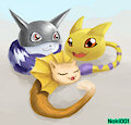 Kapurimon, Frimon and Nyaromon
