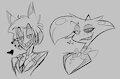 Alastor and Angel sketches