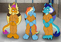 Commission - Smolder/Rainbow Dash/Princess Ember
