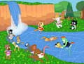 Picnic by the waterfall (CoffeehoundJoe N BabyAlexFire)
