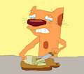 Cat Cutting Onions
