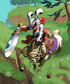 Knight bunny by Horlod