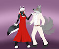 Comm for Kristin1991 - Omen and Mr Wolf