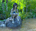 spring day by the pond by lionlove3