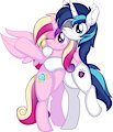 Cadance and Shining Armor - Hugging
