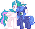 Celestia and Luna - Royal Hug