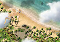 Flying on the beach by Stinkehund