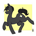Here's my ponysona Thunder Scribbles!