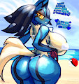 Saber the Lucario's Beach Booty