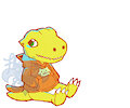 An Agumon in a Hoodie by FleurDeLynx
