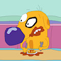 Dog Drenches his Syrup by SandyCheeksandKennyCat