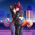 Gorgy and Jenn hug