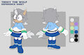 CM: Ref Sheet Teddy the wolf