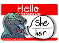 Pronoun Badge - Selin