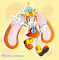 Cream the Rabbit and Cheese by kamiraexe