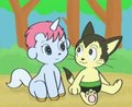 Unico and Atomcat by jennytablina