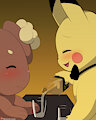 Pikachu & Buneary by WinickLim