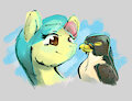 Horse and Falcon Portrait