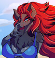 Zoroark in beach by Chromaboiii