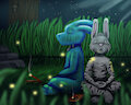Meditating under the moonlight