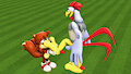 Tails Sniffs Scratch's Foot by AlexReindeer