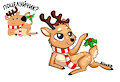 Deer sticker redrawn