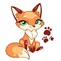 Cute fox sitting