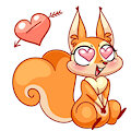 Squirrel fell in love
