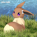 Mio an Eevee by AleuOliver