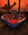 YCH | Bathtub kiss at sunset commission