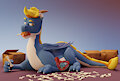 A Durg Noms Some Chicken
