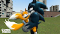 [Request] Tails And Werehog Cuddle Time - 2021 by StoneHedgeART