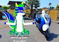 my scooter his new colours!!! :D