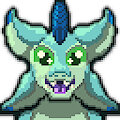 Space Raptor Pixel Portrait