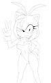 Bunny suit Amy (Lineart)
