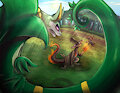 Fierce Pokemon battle