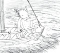 2022 Inktober52 - 20, 22 Ship, Mouse